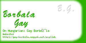 borbala gay business card